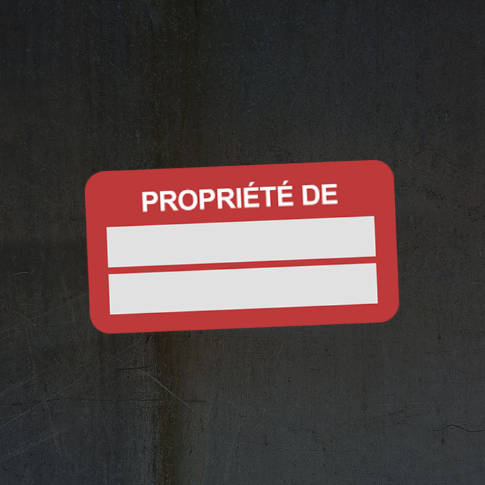 Etiquettes de propriété